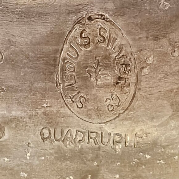 Rare Antique St Louis Silver Co Quadruple Silverplate Brides Basket - Picture 5 of 12